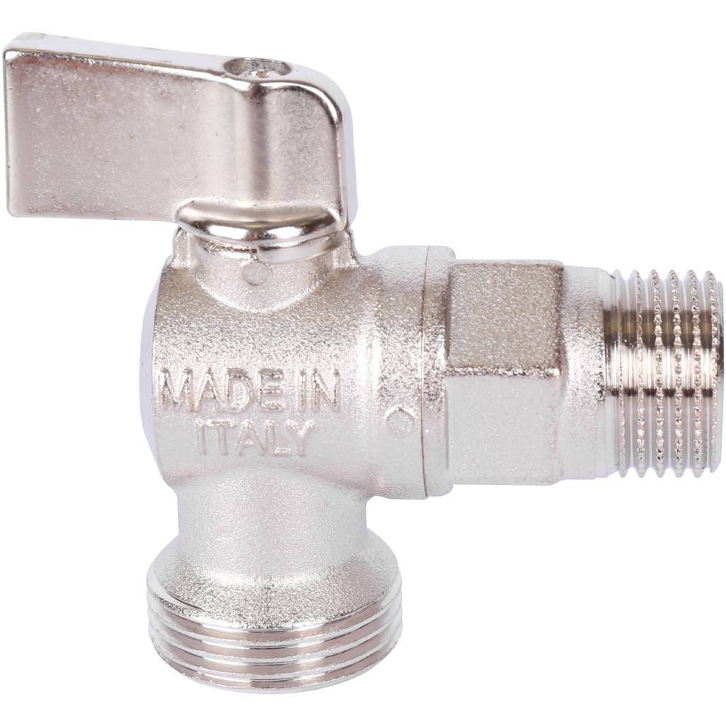 Кран шаровой STOUT угловой для бытовой техники 1/2 х 3/4, SVB-0059-001234