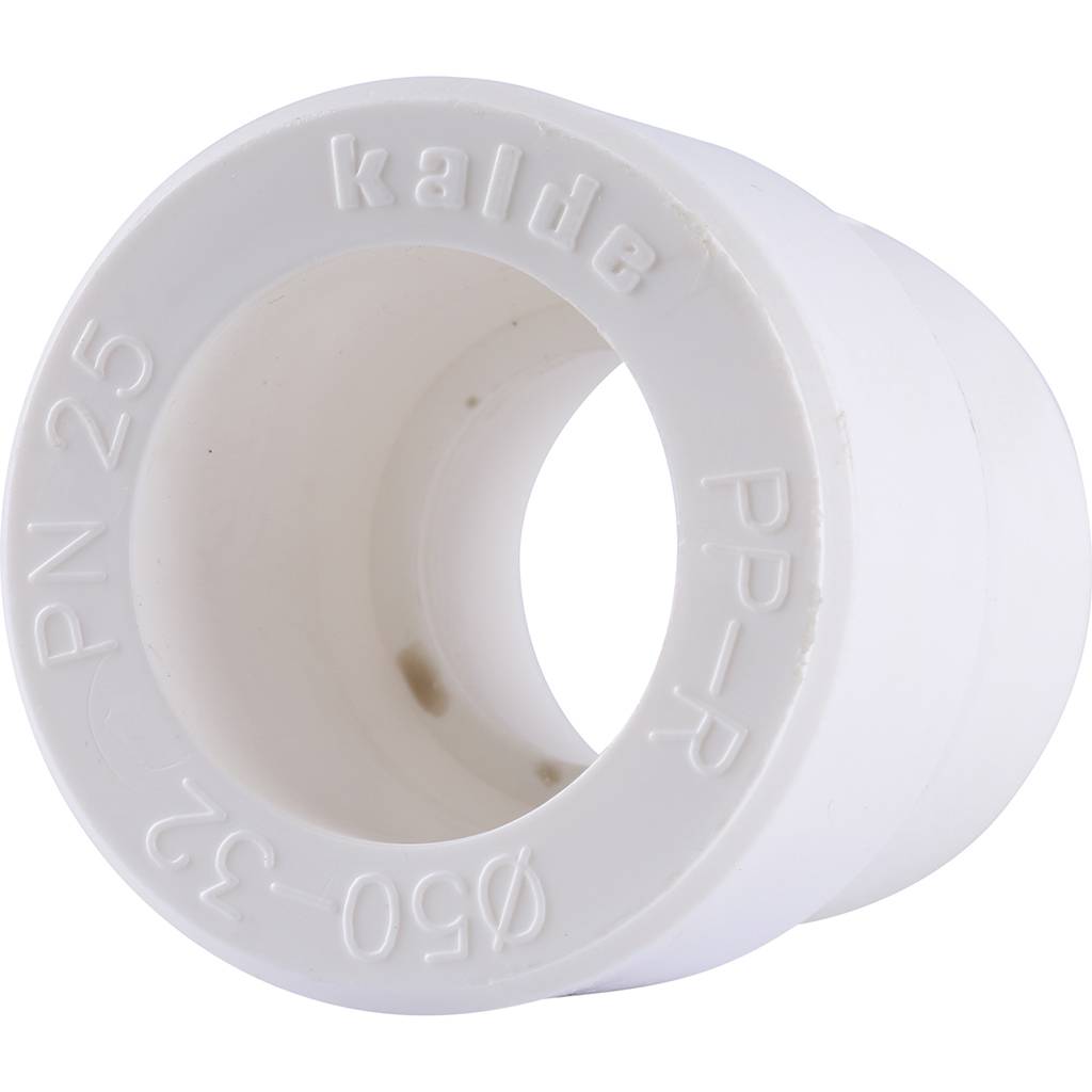 Муфта переходная Kalde 50x32 для полипропиленовых труб под сварку (цвет белый), 3212-rdc-503200