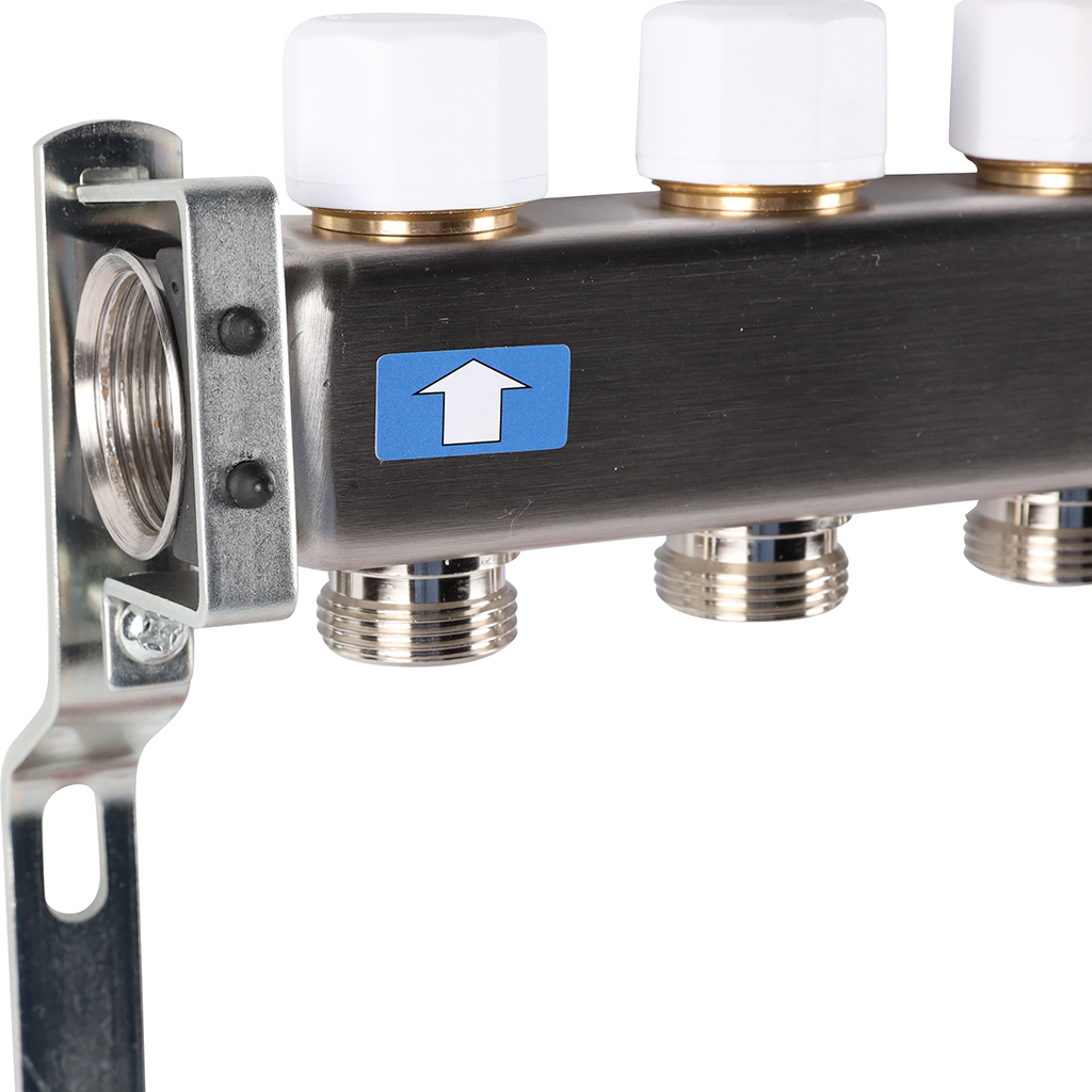 Коллектор из нержавеющей стали с расходомерами ROMMER 10 выходов