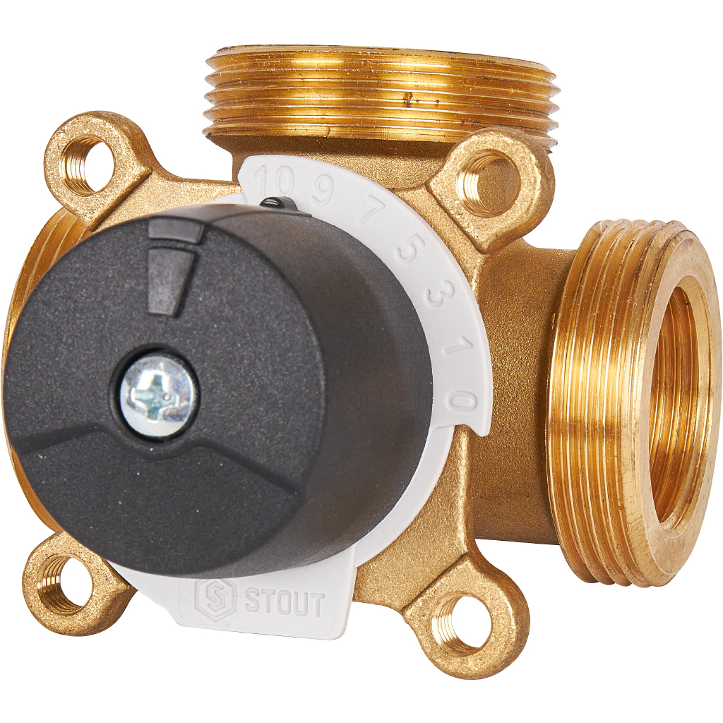 3-х ходовой смесительный клапан STOUT 1 -1 1/2”  KVs 8