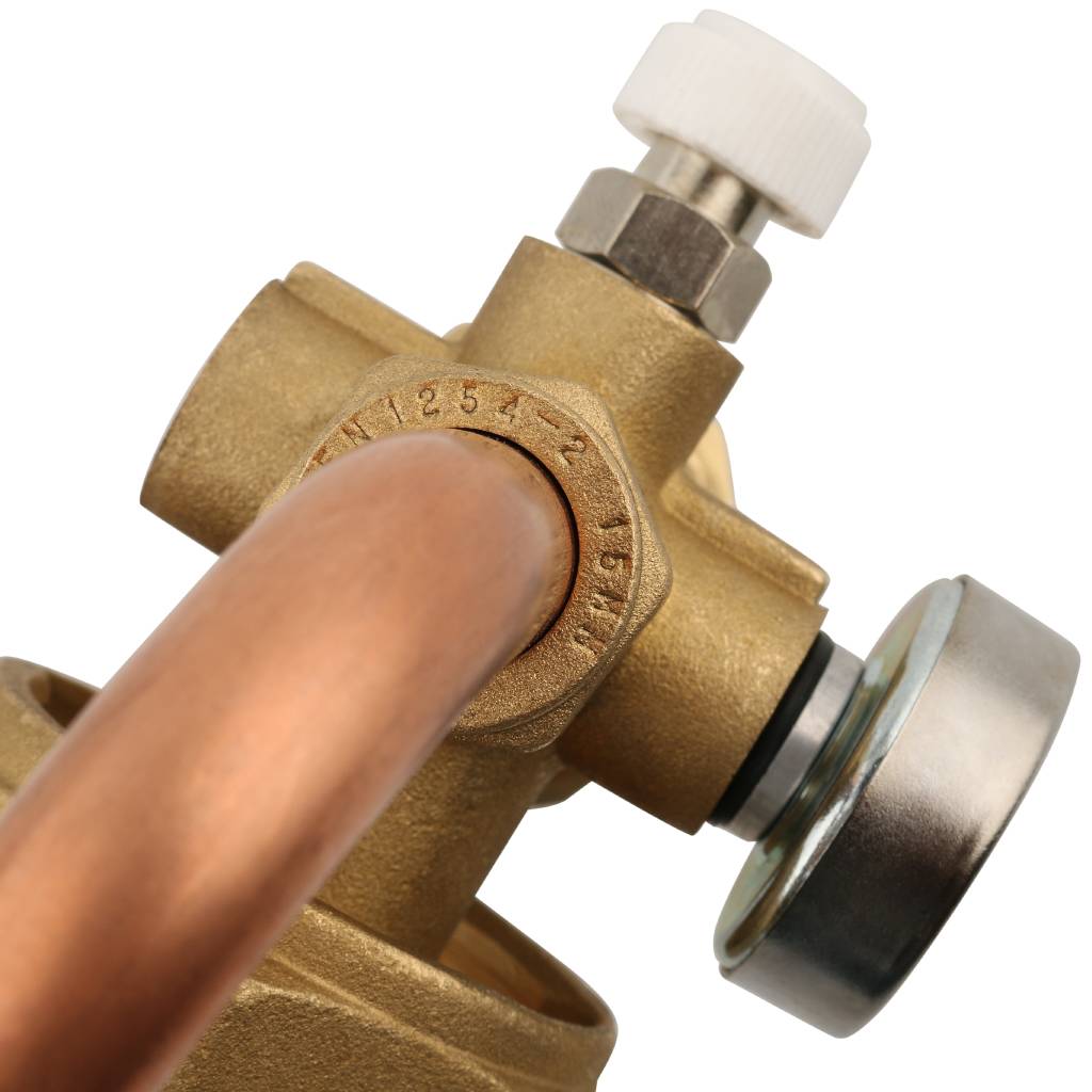 Насосно-смесительный узел STOUT с термостатическим клапаном и байпасом, без насоса, *SDG-0020-002000