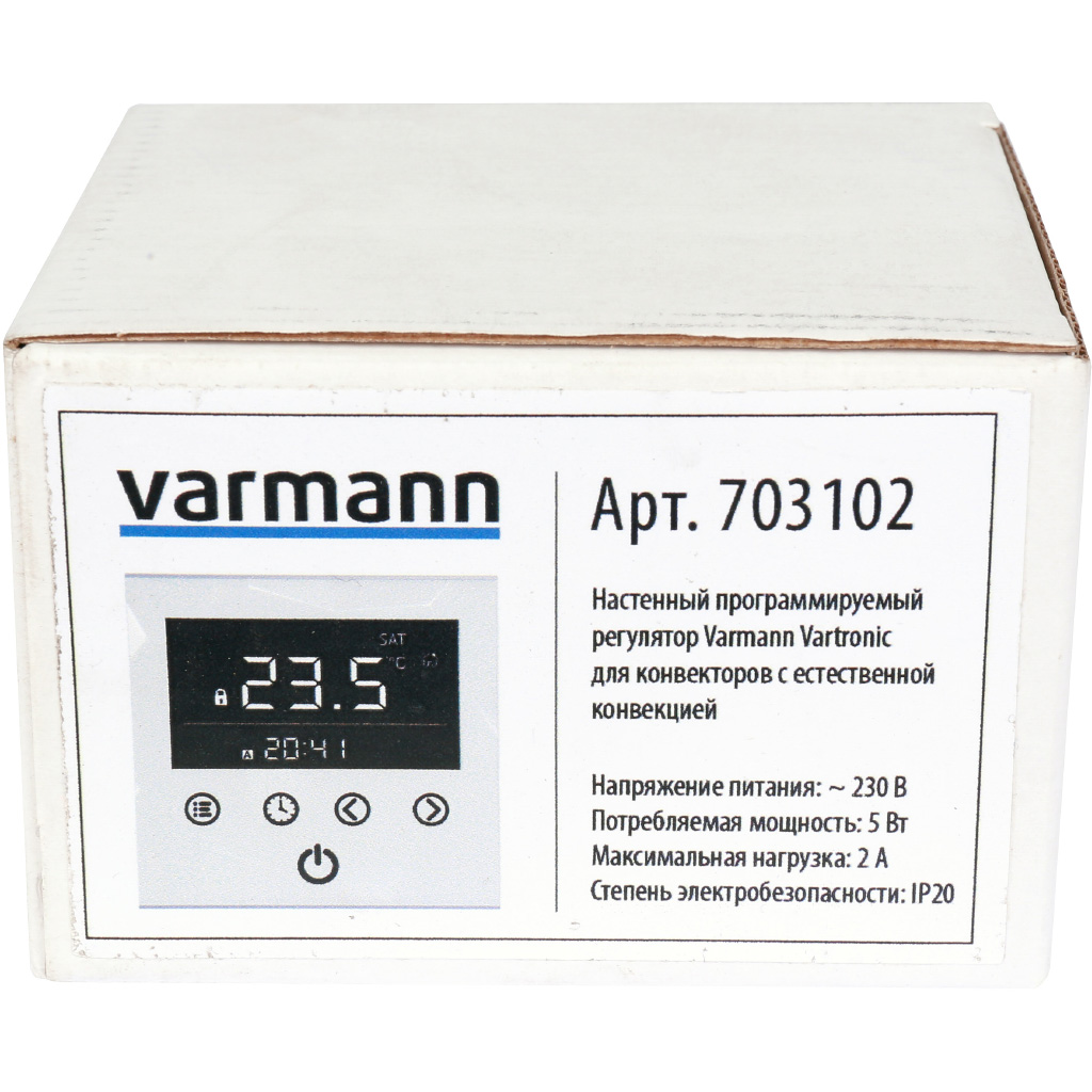 Настенный регулятор Varmann Vartronic, с естественной конвекцией, цвет белый