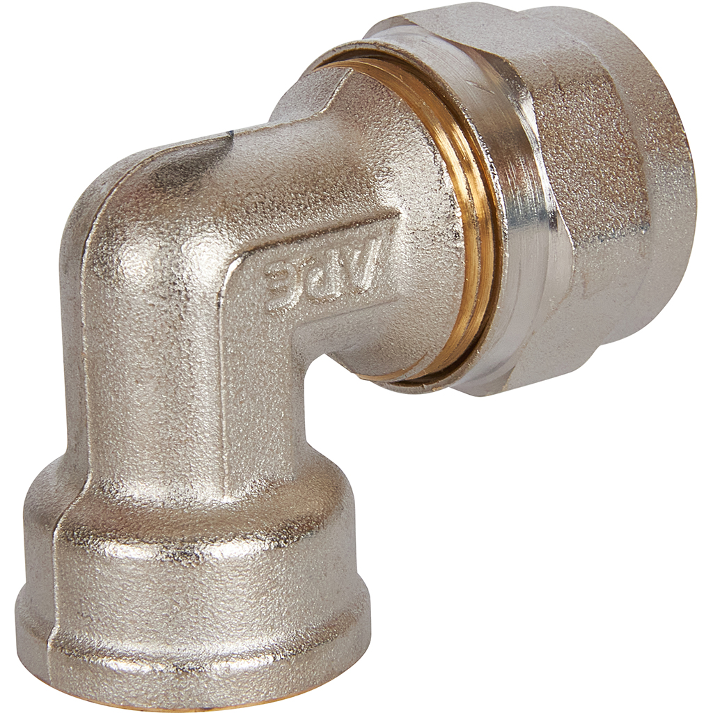 Угольник-переходник STOUT с внутренней резьбой 1/2 х20 для металлопластиковых труб винтовой, SFS-0007-001220