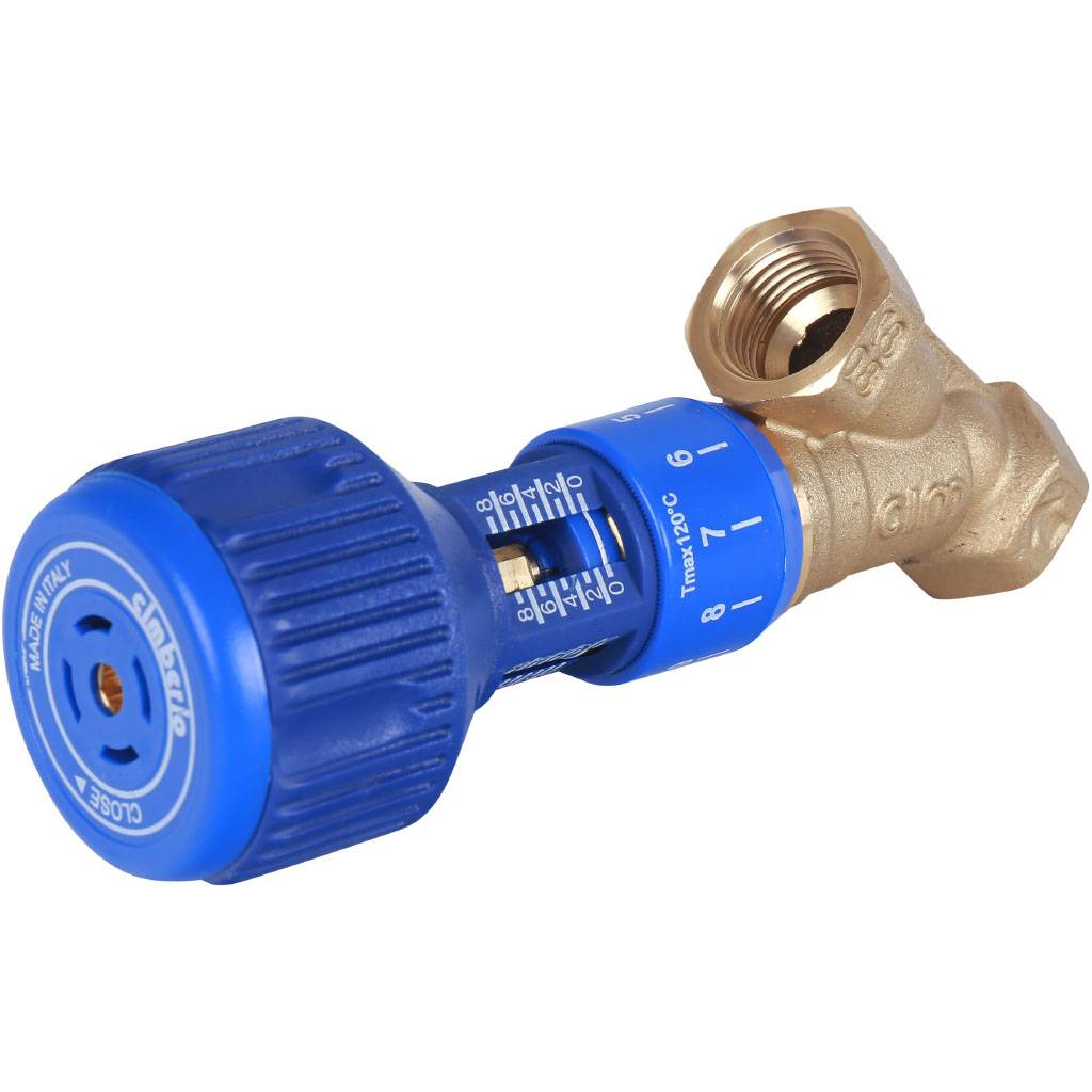 Клапан балансировочный Cimberio 727ОТ 1/2 PN20 BB ручной без изм. ниппелей, CIM 727OT 12