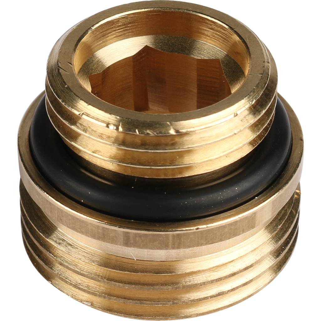 *12407271001 REHAU RAUTITAN Пара шаровых кранов с соед. нип. G 1/2xG 3/4, прямой (никелирован.), 12407271001