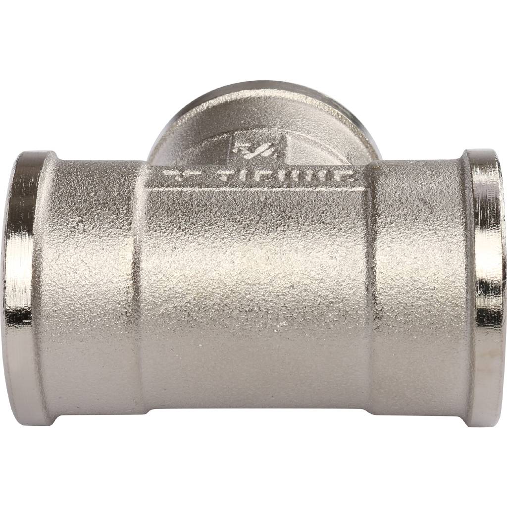 Тройник TIEMME ВВ никелированный 3/4 для стальных труб резьбовой, 1500096