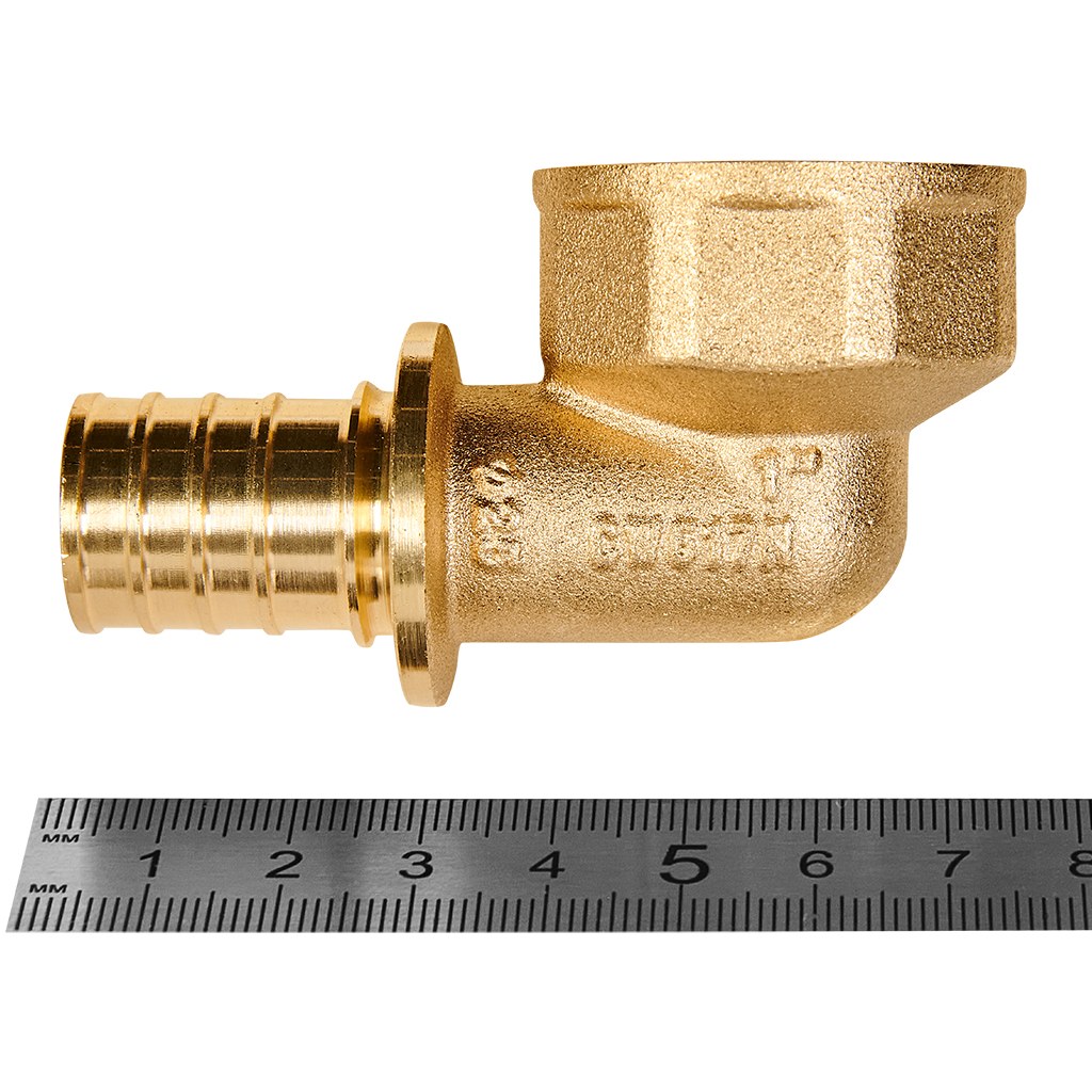 Угольник-переходник с внутренней резьбой ROMMER 25xG 1 для труб из сшитого полиэтилена аксиальный, RFA-0006-002510