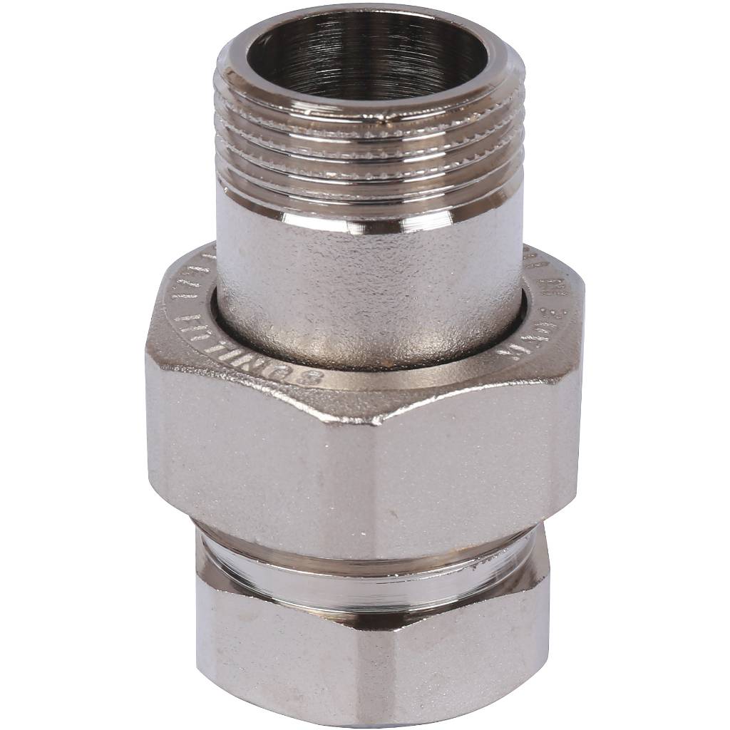 Разъемное соединение STOUT американка ВН 3/4 никелированное, уплотнение под гайкой по плоскости, SFT-0045-000034