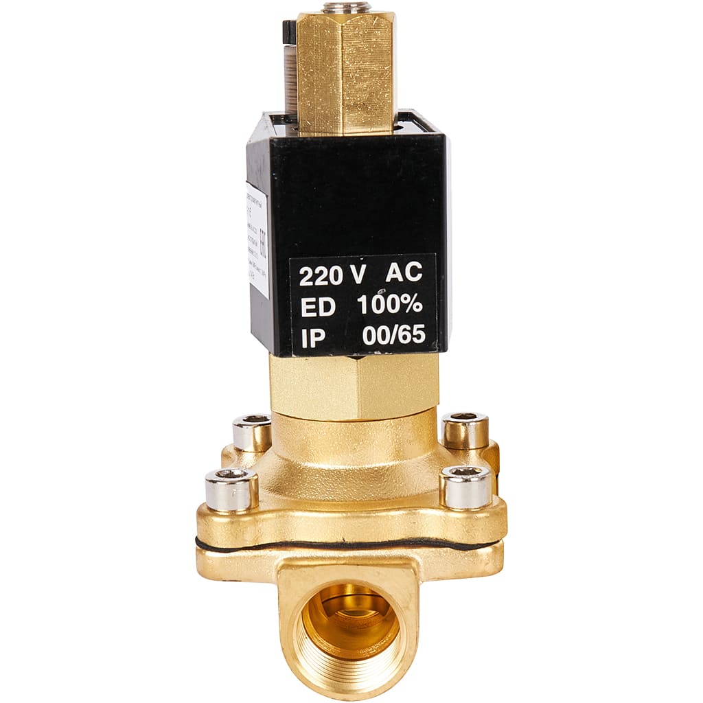 Клапан электромагнитный (соленоидный) двухходовой РОСМА СК-21-15 нормально открытый НО, АС 220В, G1/2, Ду15, 00000012956