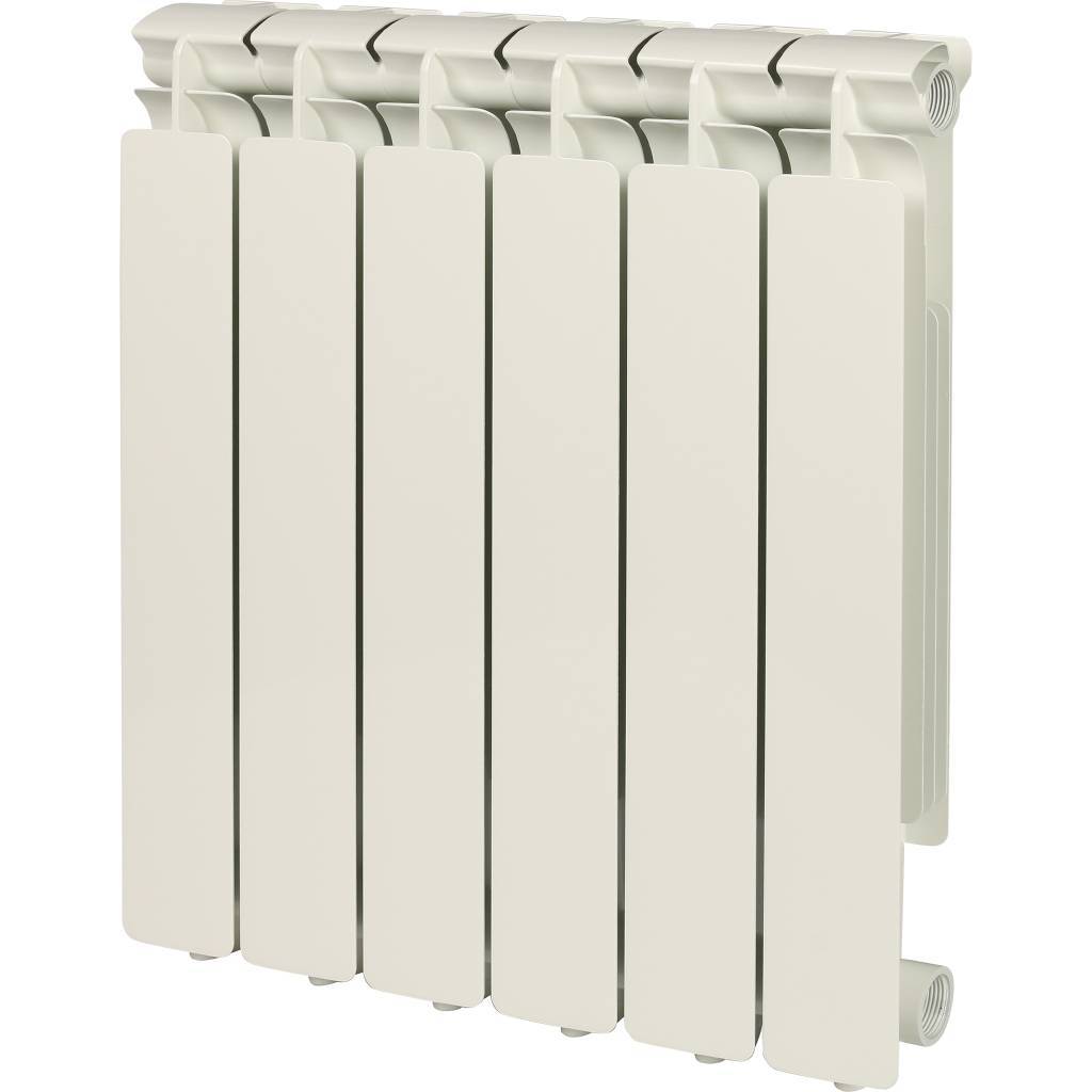 Радиатор алюминиевый STOUT Bravo 500 6 секций боковое подключение RAL9010, SRA-0110-050006