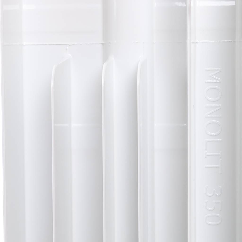 Радиатор биметаллический RIFAR MONOLIT 350 8 секций боковое подключение (белый RAL 9016), 3RM35-8