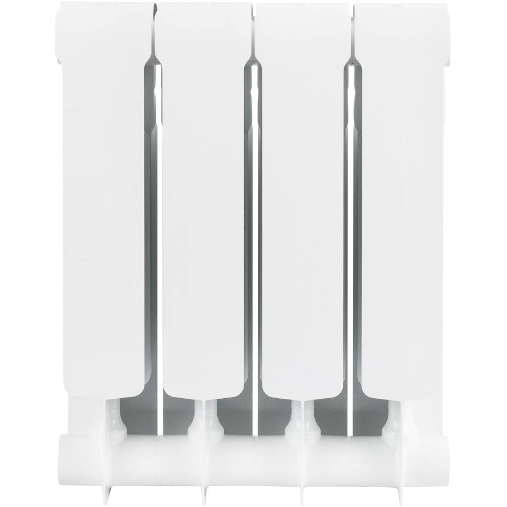 Радиатор биметаллический STOUT Space 350 4 секции боковое подключение RAL9016, SRB-0310-035004