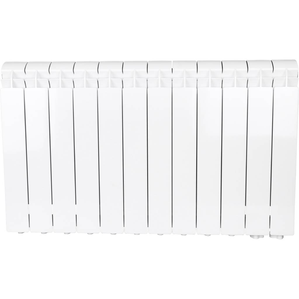 Радиатор алюминиевый Global VOX- R 500 12 секций нижнее правое подключение (белый RAL 9010), 169532