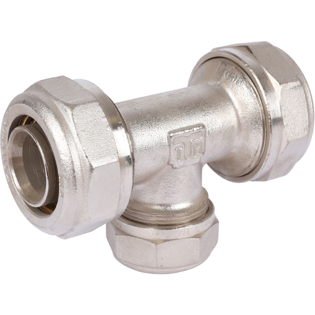 Тройник переходной TIEMME (32.3х26.3х32.3) для металлопластиковых труб винтовой, 1600082