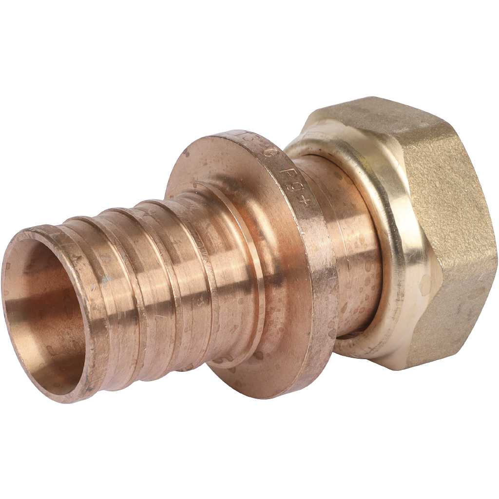 Переходник РЕХАУ RAUTITAN с накидной гайкой 32-G 1 RX+ для труб из сшитого полиэтилена аксиальный, 14563411001