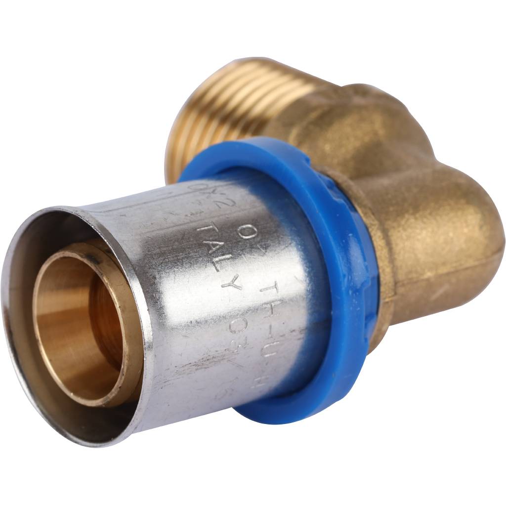 Угольник-переходник APE с наружной резьбой 1/2 х20 для металлопластиковых труб прессовой, ARL3003200