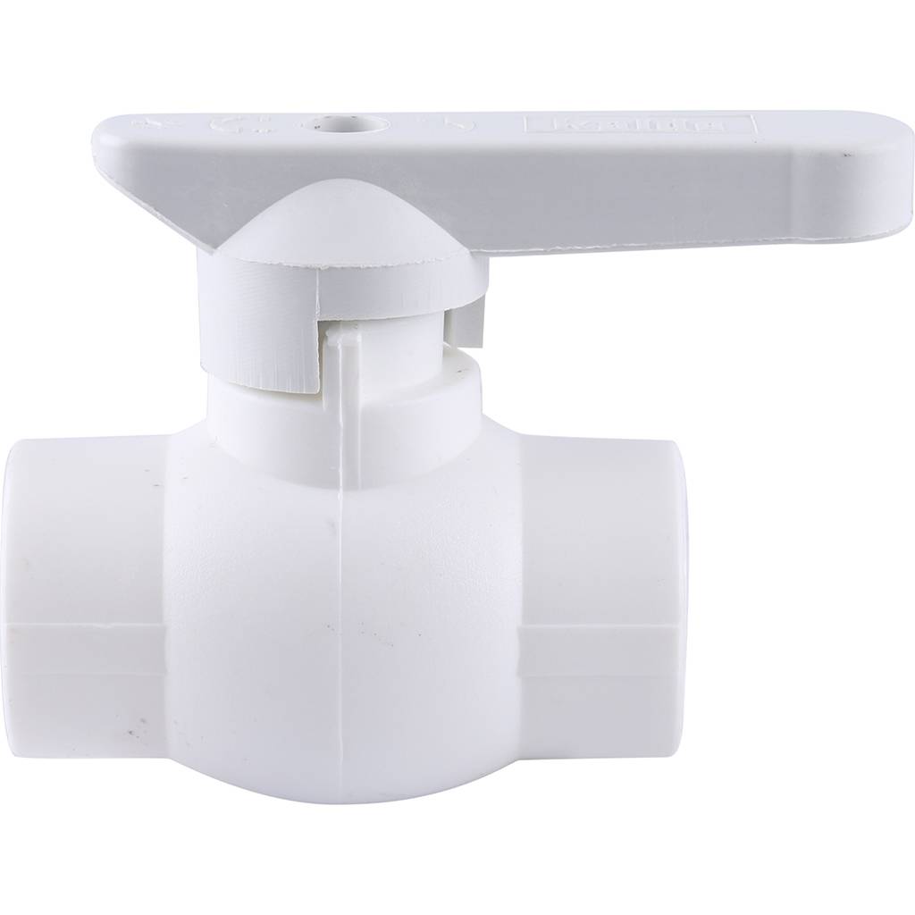 Кран шаровой Kalde d=25 для полипропиленовых труб под штукатурку (цвет белый), 3242-vlb-250002