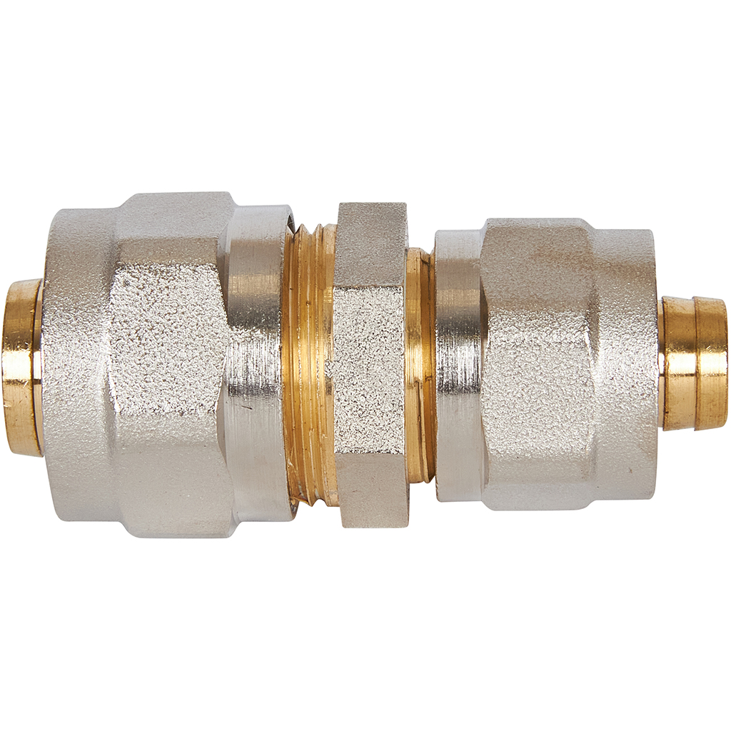 Муфта STOUT соединительная переходная 20x16 для металлопластиковых труб винтовой, SFS-0004-002016