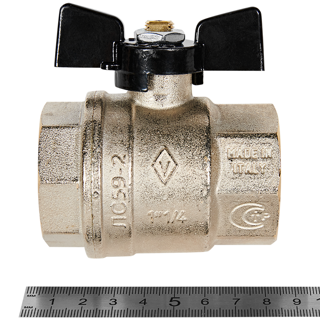 Кран шаровой BUGATTI Oregon (ручка-бабочка) внут-внут резьба 1 1/4