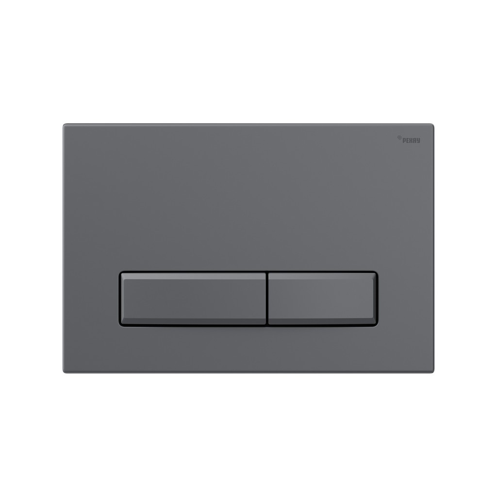 Панель смыва РЕХАУ NOVA LONG 001  с прямоугольными клавишами, пластик, графитовый, матовый, 19102341001