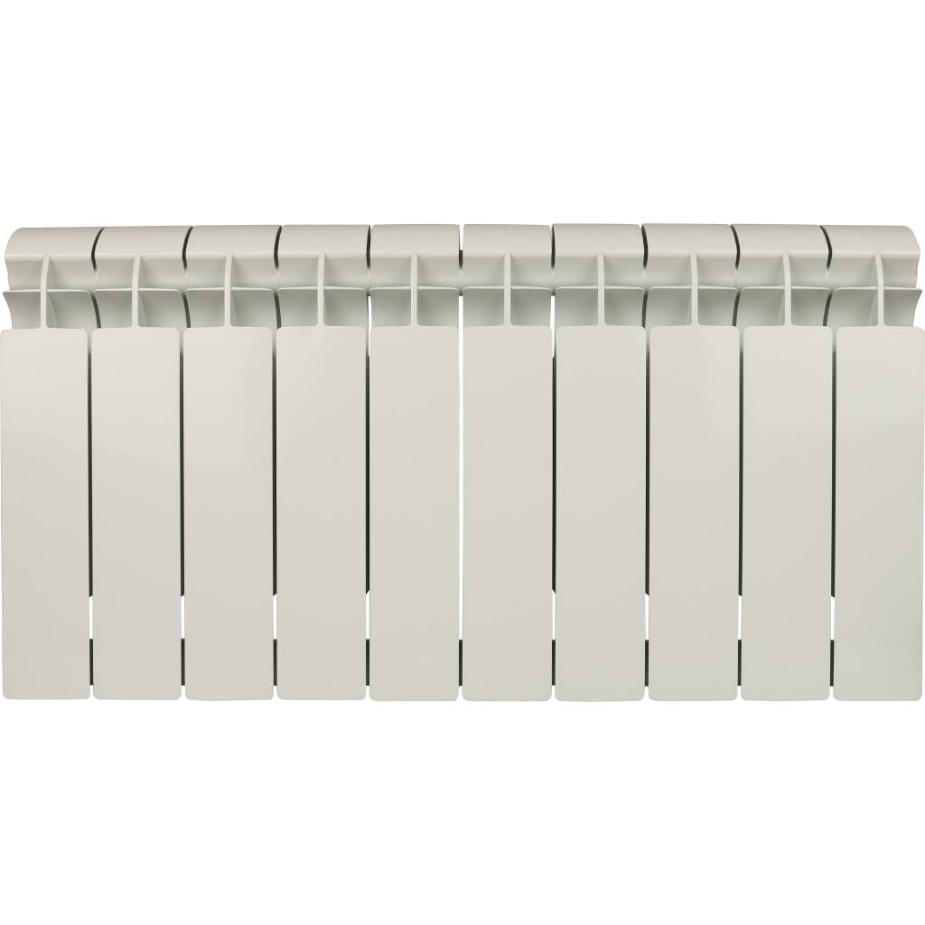 Радиатор биметаллический Global STYLE PLUS 350 10 секций боковое подключение (белый RAL 9010), STP03501010