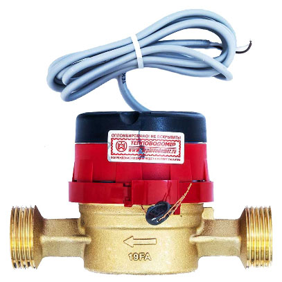 Счетчик горячей воды с имп. выходом Тепловодомер ВСГд-20 Ду20 (130 мм), R121-020-324-B54