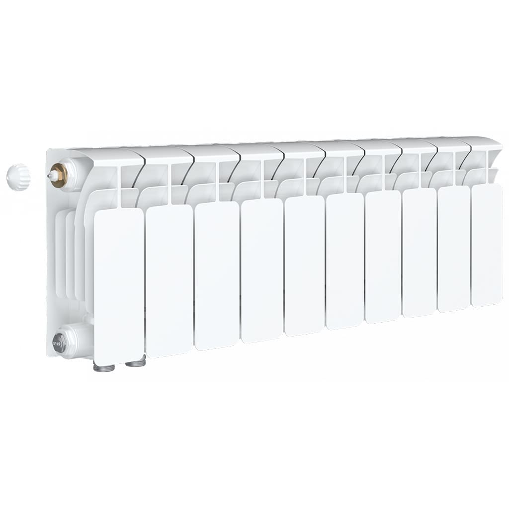 Радиатор биметаллический RIFAR BASE VENTIL 200 10 секций BVRL нижнее правое подключение (белый RAL 9016)