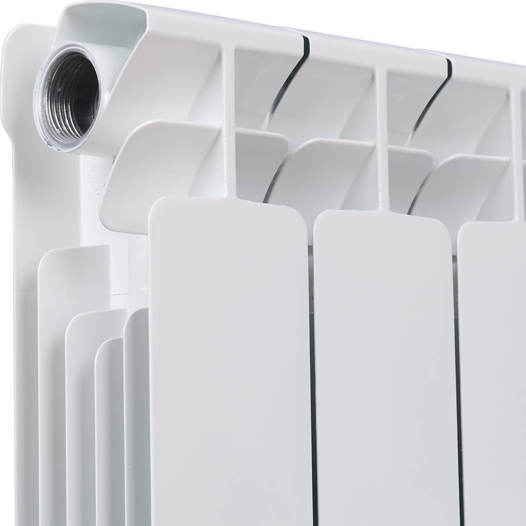 Радиатор биметаллический RIFAR BASE 350 12 секций боковое подключение (белый RAL 9016), 1RB35-12
