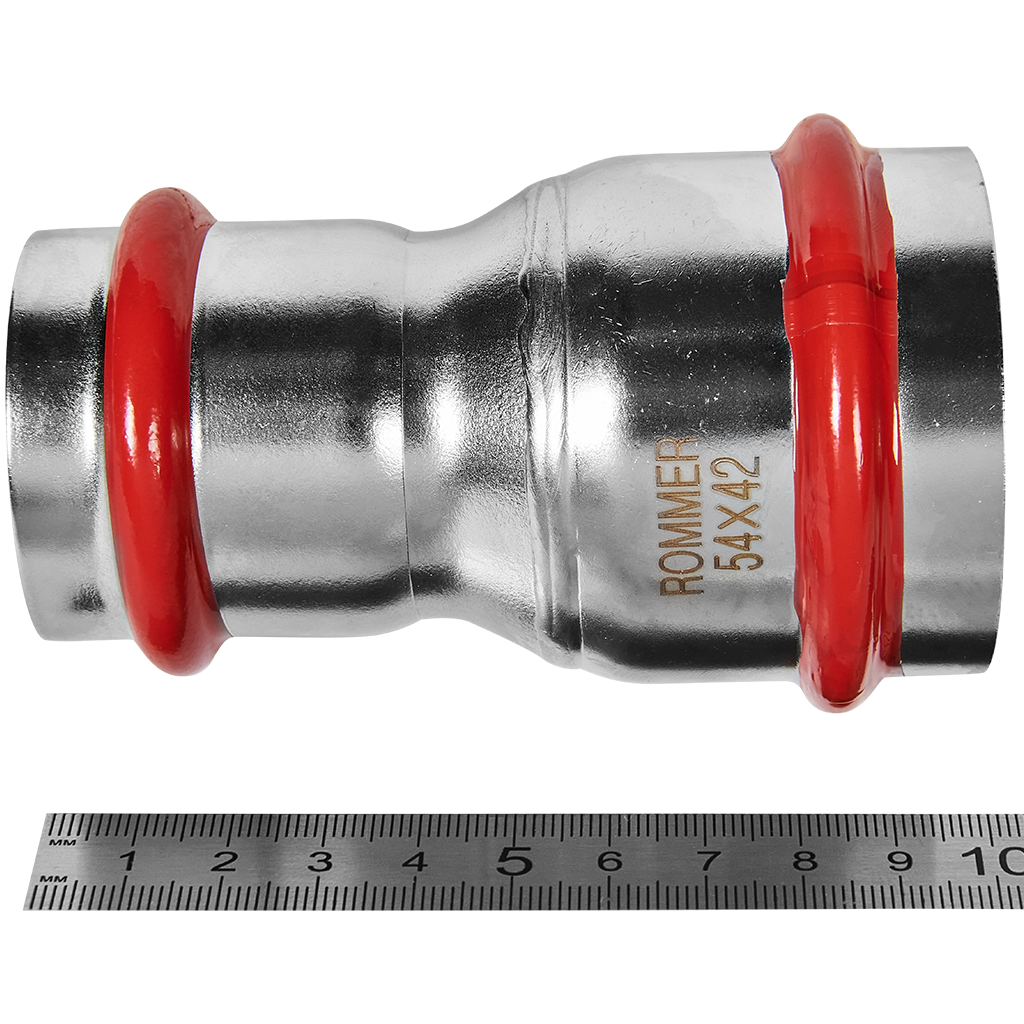 Муфта ROMMER переходная ВПр 54х42 из нержавеющей стали прессовой