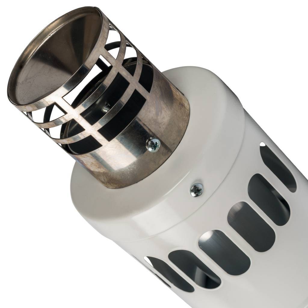 *SCA-6010-000900 STOUT Элемент дымохода DN60/100 конечный участок 900 мм дымохода для горизонт.прохода через стену с оголовком из нерж. стали, SCA-6010-000900