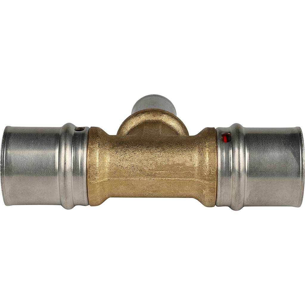 Тройник переходной STOUT 26х16х26 для металлопластиковых труб прессовой, SFP-0005-261626