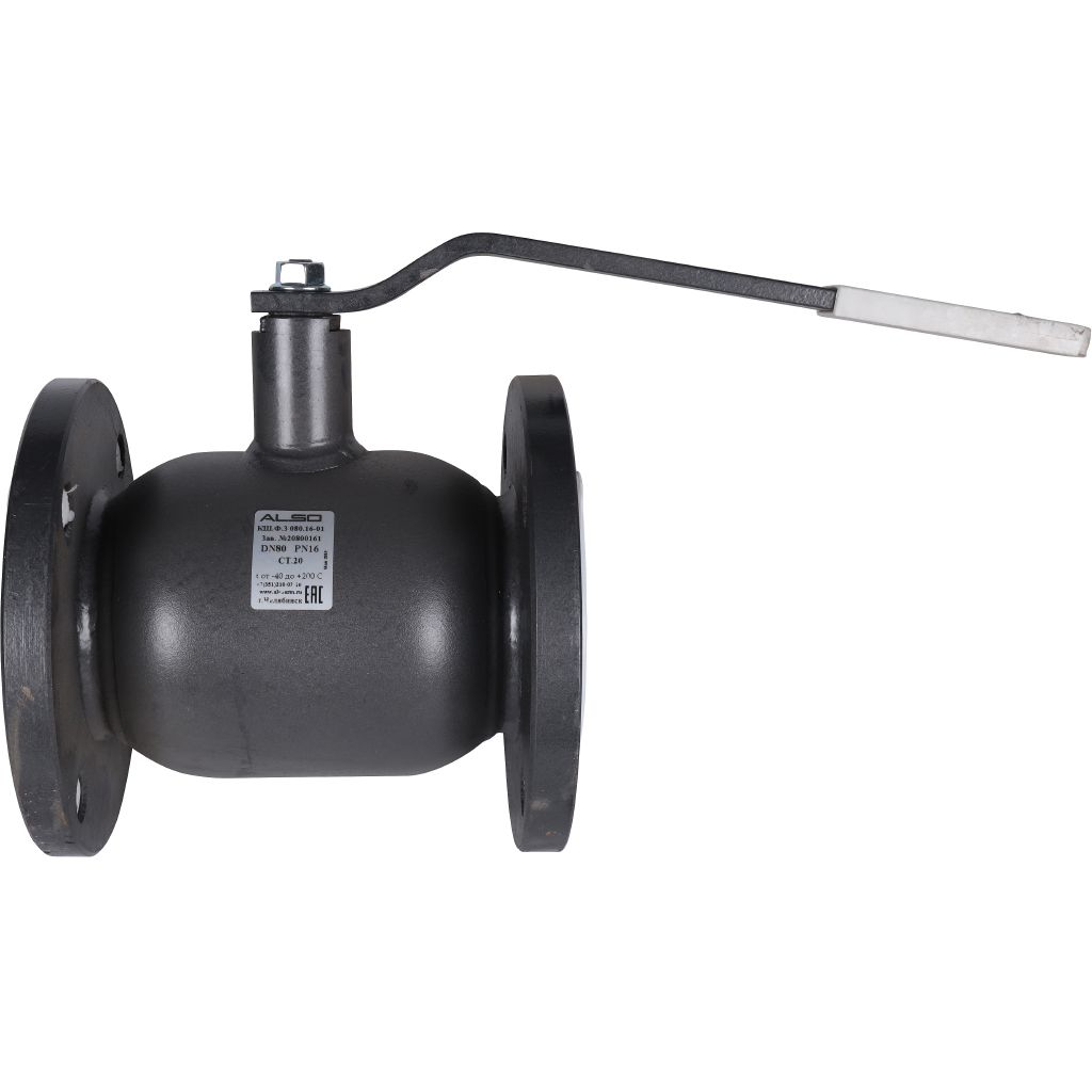 Кран шаровой ALSO в строительную длину задвижки КШФЗ из ст20 Ду80 Ру16 (полнопроходной), КШ.Ф.З.080.16-01