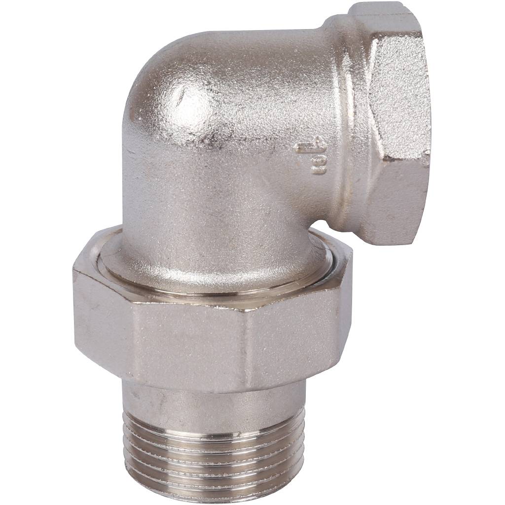 Разъемное угловое соединение STOUT американка ВН 1 уплотнение под гайкой o-ring кольцо, никелированное, SFT-0057-000001