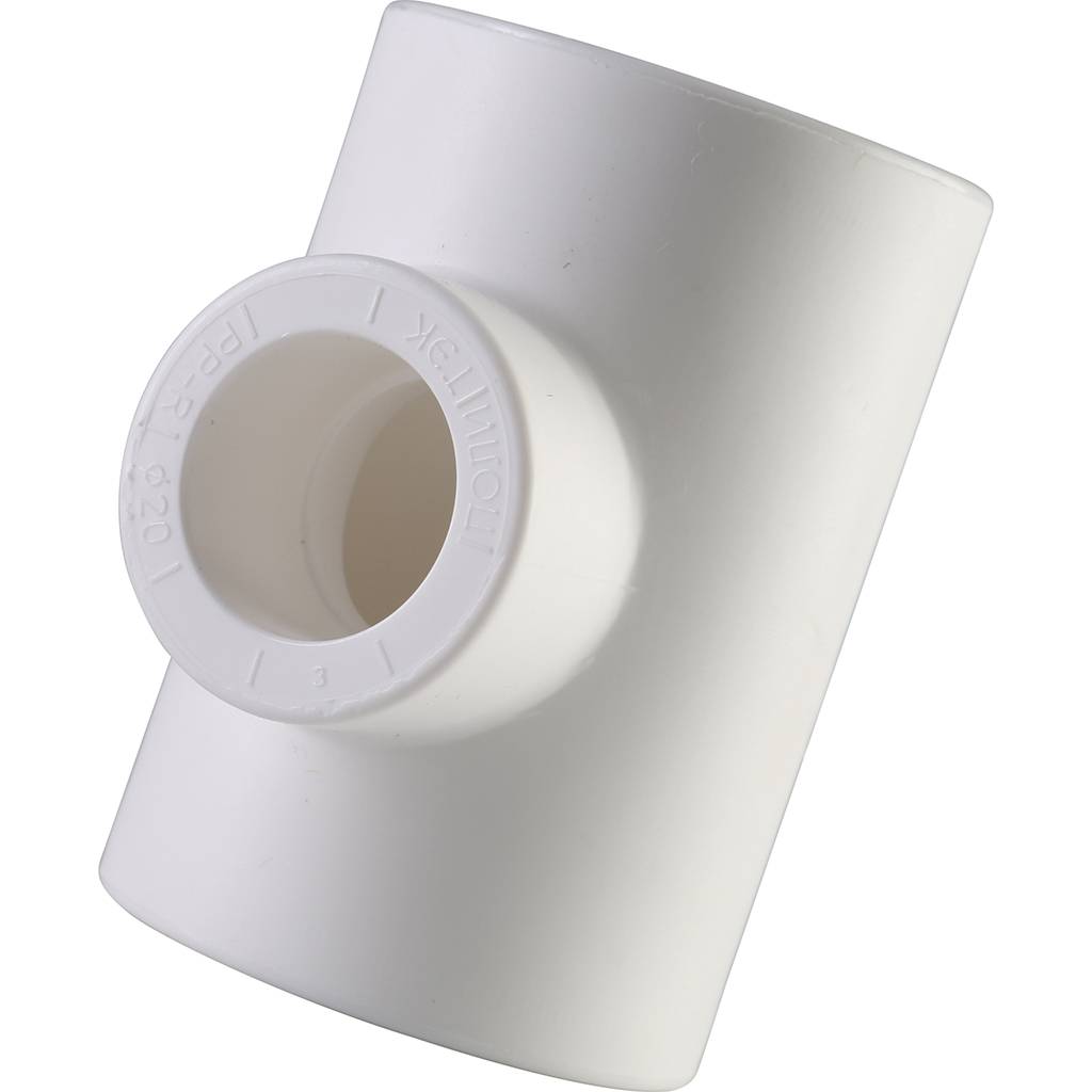 Тройник переходной Политэк 32х20х32 для полипропиленовых труб под сварку (цвет белый), 9300322032