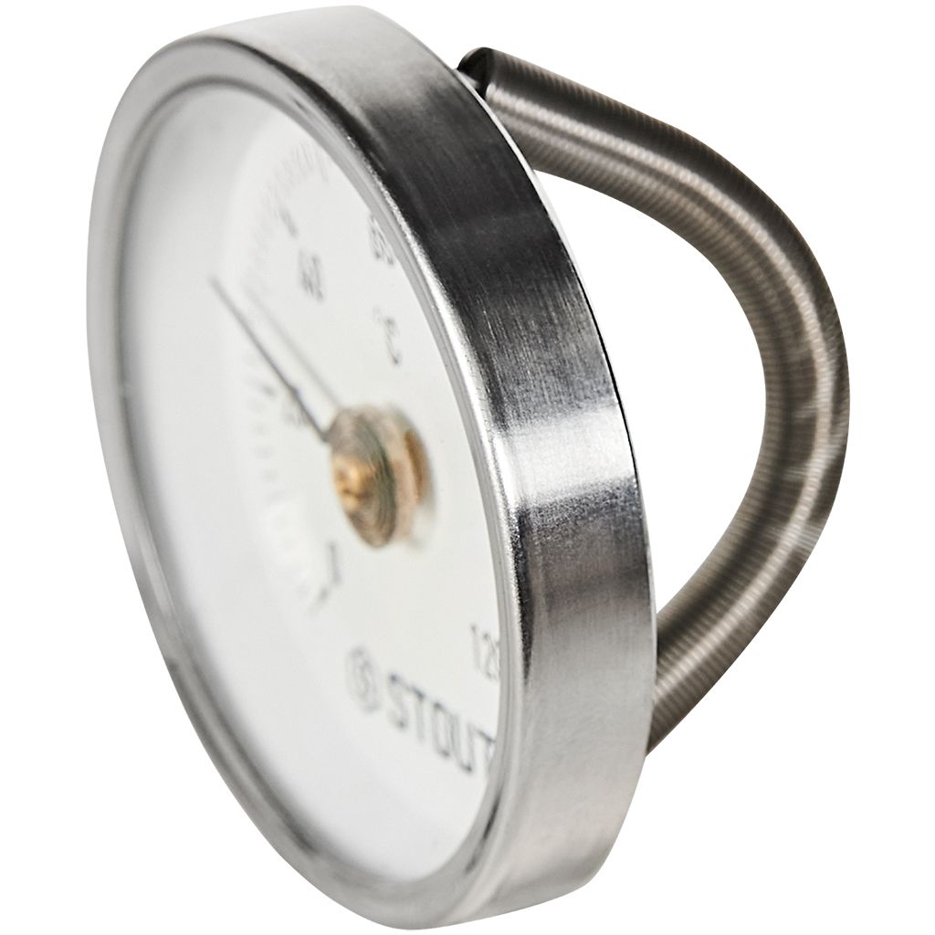 SIM-1004-630015 STOUT Термометр биметаллический накладной с пружиной. Корпус Dn 63 мм, 0...120°С, 1-2