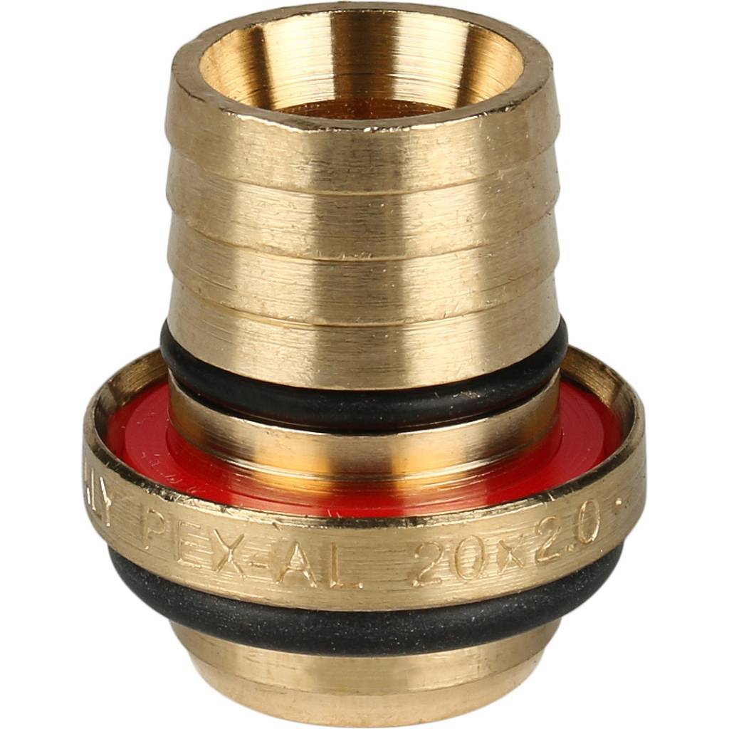 Угольник-переходник STOUT с наружной резьбой 1/2 х20 для металлопластиковых труб винтовой, SFS-0006-001220