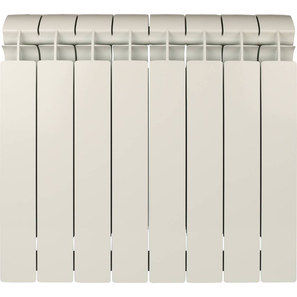 Радиатор биметаллический Global STYLE PLUS 500 8 секций боковое подключение (белый RAL 9010), STP05001008