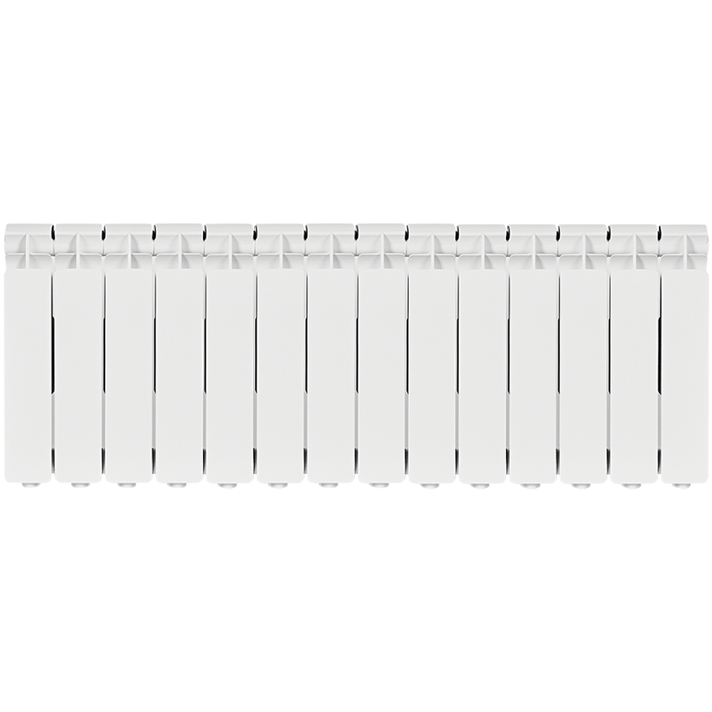 Радиатор алюминиевый STOUT Bravo 350 14 секций боковое подключение RAL9010, SRA-0110-035014
