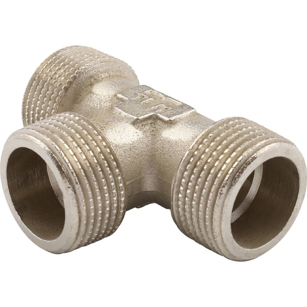 Тройник TIEMME НН никелированный 3/4 для стальных труб резьбовой, 1500334