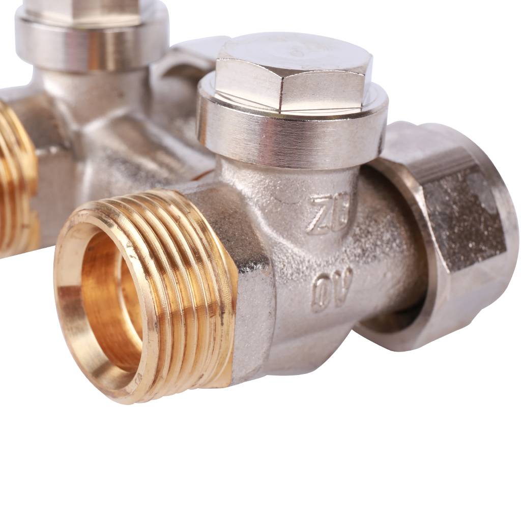 ZB-запорно-присоединительный узел OVENTROP Multiflex V 3/4 НГ x 3/4 НР, из латуни, 1016241