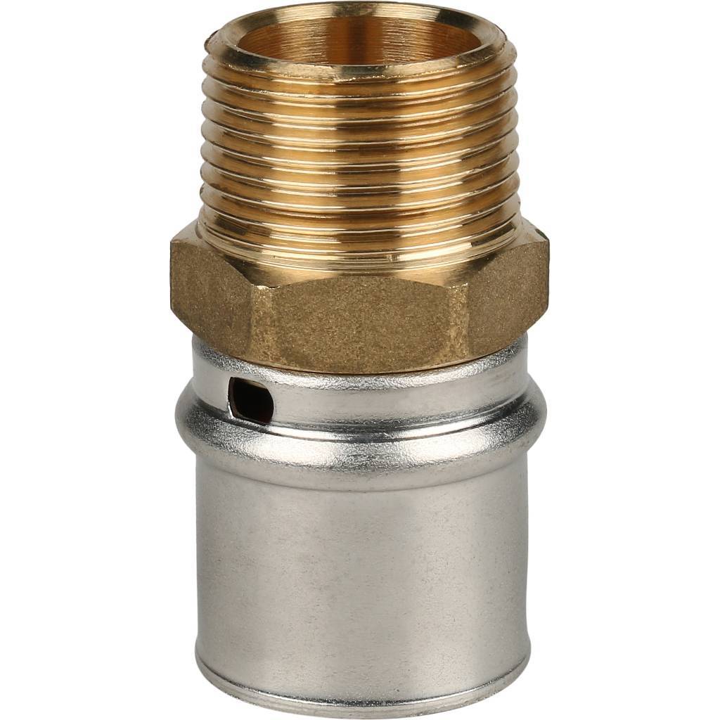 Переходник STOUT с наружной резьбой 3/4 х26 для металлопластиковых труб прессовой, SFP-0001-003426