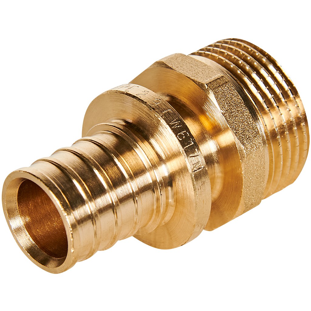 Переходник с наружной резьбой ROMMER 20xG 3/4 для труб из сшитого полиэтилена аксиальный