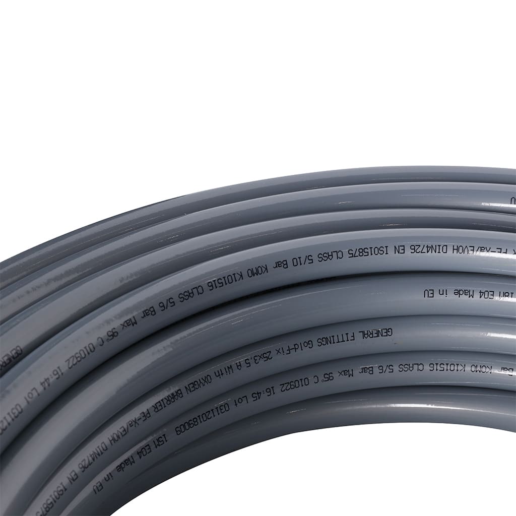 Труба из сшитого полиэтилена GENERAL FITTINGS с кислородным слоем, серая PEX-a 25х3,5 (бухта 50 метров), TB0030G253500B