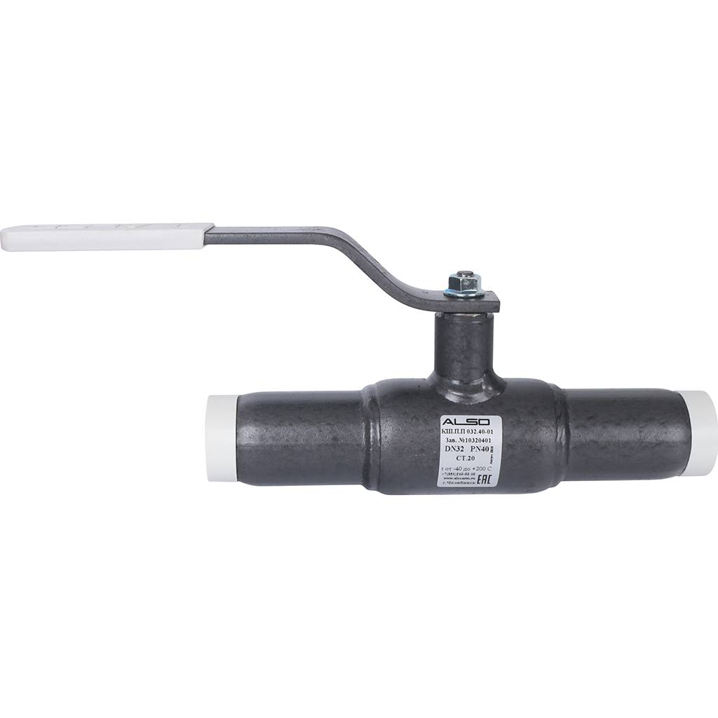 Кран шаровой ALSO КШПП Ду32 Ру 4,0 МПа из Ст.20 полнопроходной, КШ.П.П.032.40-01