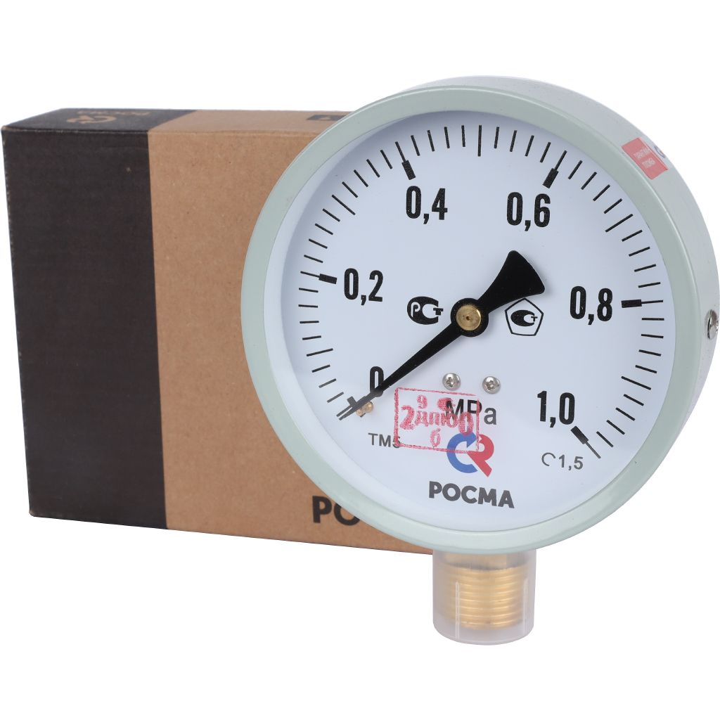 Манометр стандартный РОСМА 100 мм 150 градусов 1/2 давление 1 MРа ТМ-510P