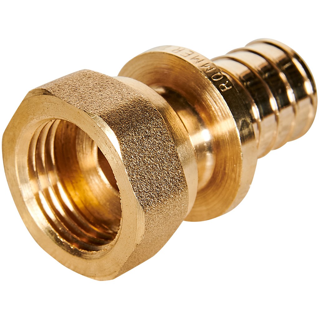 Переходник с накидной гайкой ROMMER 20xG 1/2 для труб из сшитого полиэтилена аксиальный