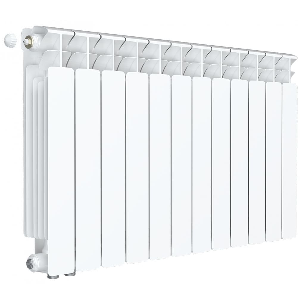 Радиатор биметаллический RIFAR BASE VENTIL 500 BVL 12 секций нижнее левое подключение (белый RAL 9016), 1RB50.VL-12