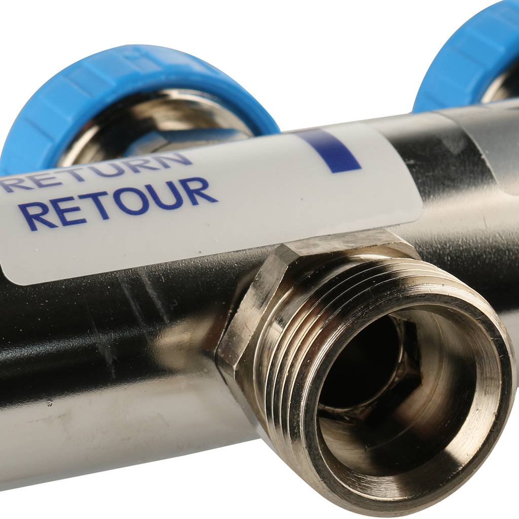 Распределительный коллектор РЕХАУ RAUTHERM S HKV на 6 контуров нерж .сталь (без шаровых кранов), 12180611001