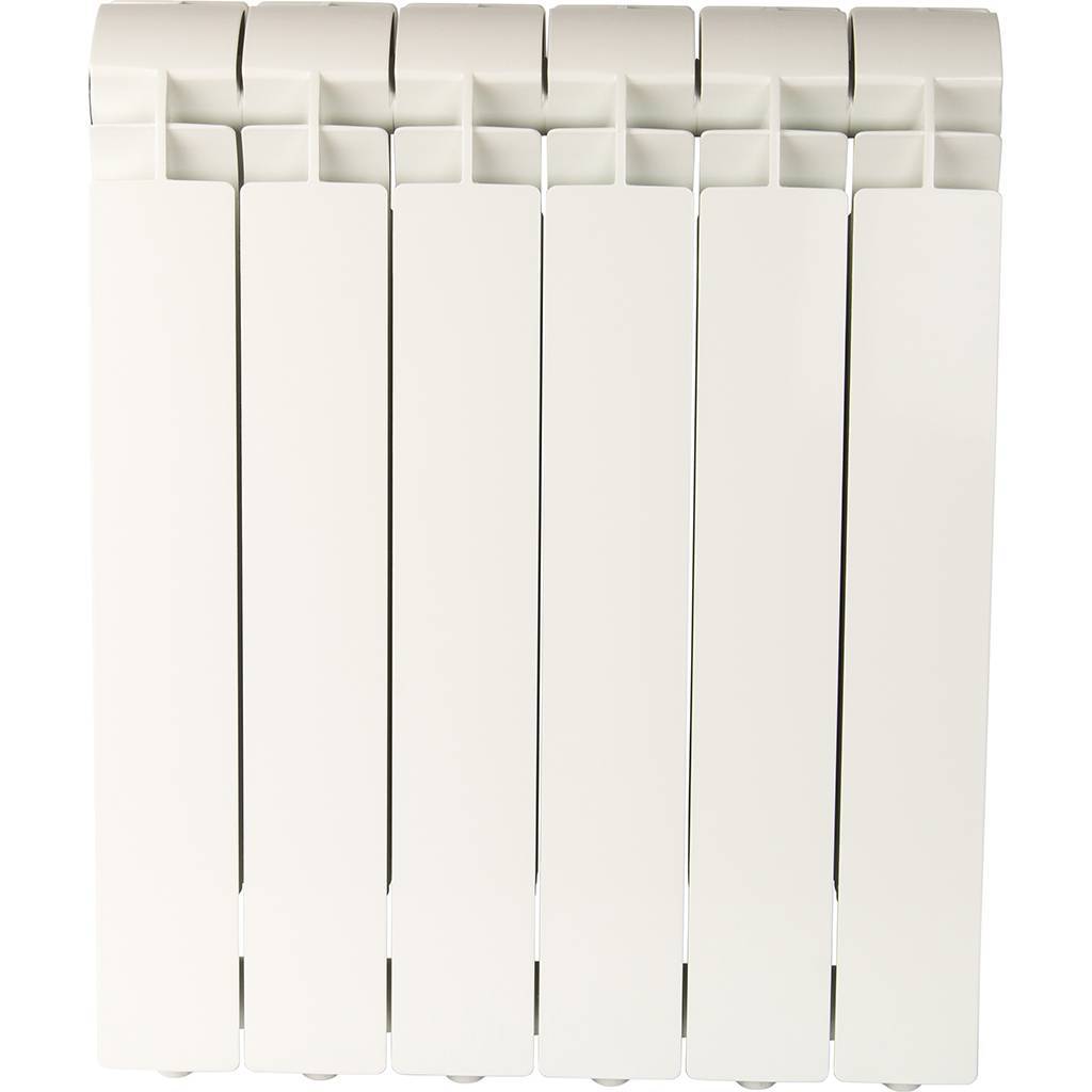 Радиатор алюминиевый Global VOX- R 500 6 секций боковое подключение (белый RAL 9010), VX05001006