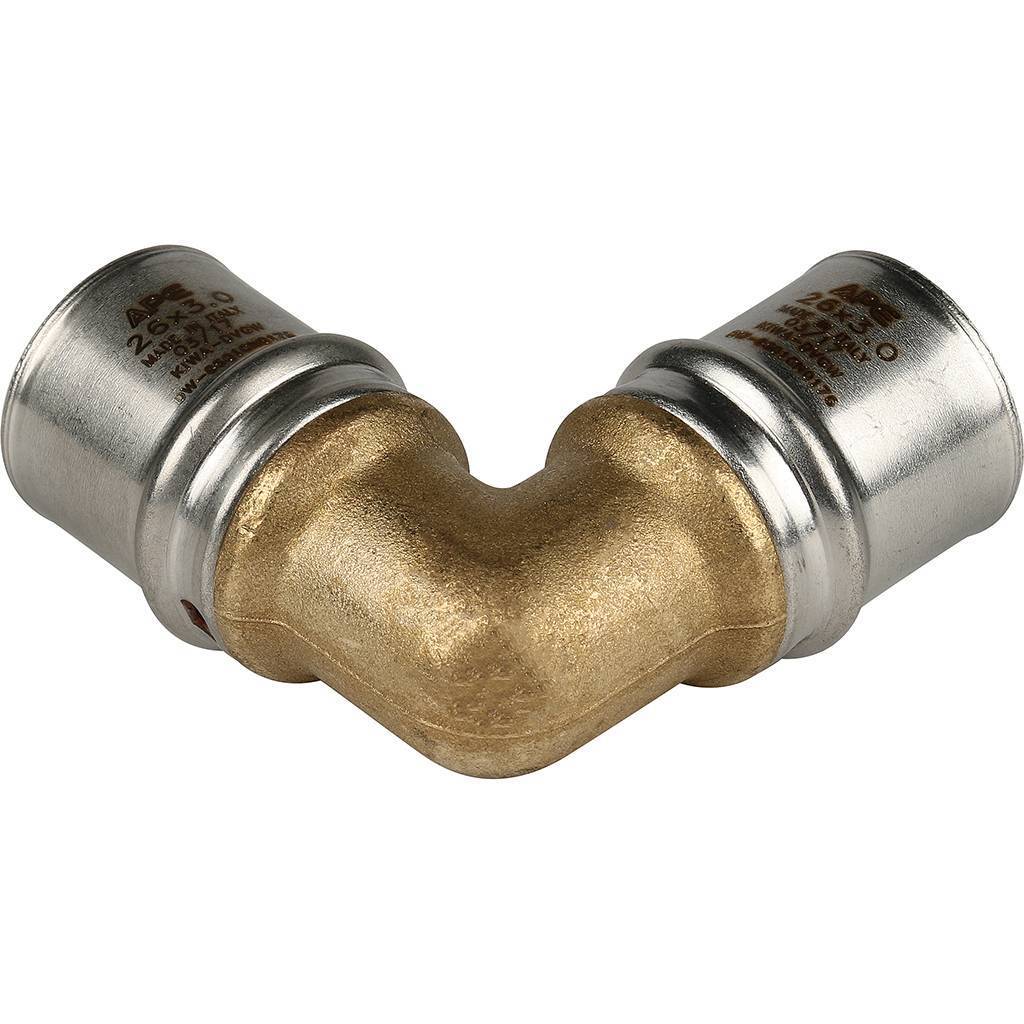 Угольник STOUT  90° 26х26 для металлопластиковых труб прессовой, SFP-0009-002626